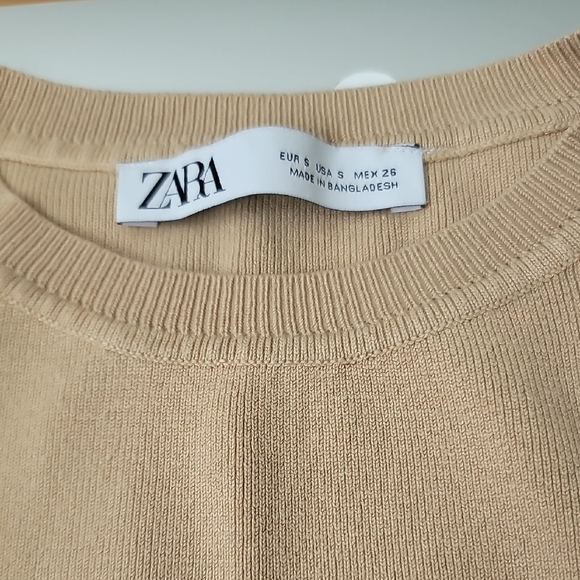 Zara Tan Sleeveless Top - Picture 3 of 3